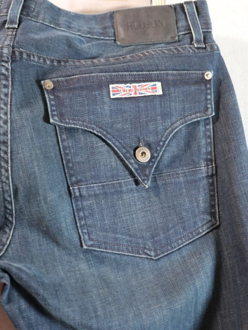 VTG Hudson Clifton Jeans Made in Los Angelos USA | Raw Indigo Denim 34 x 36 Tall - Picture 10 of 16